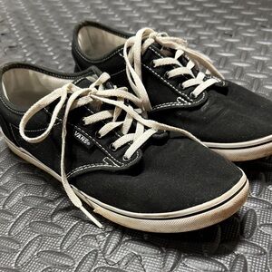 Vans Black and White Canvas Sneakers